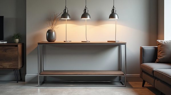 Petite console industrielle : l'alliée parfaite pour une entrée stylée et fonctionnelle